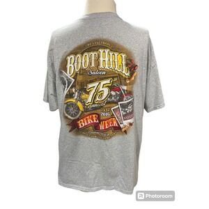 Boothill Saloon 2016 Bike Week XL Tshirt Grey Mens Daytona Beach Motorcycle